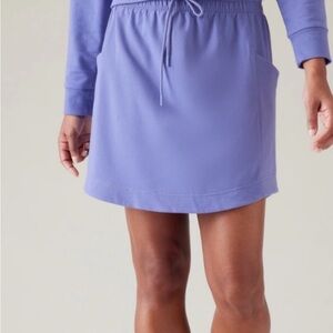 Athleta retroterry sweatshirt and matching skirt